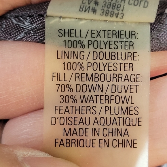 ELIE Tahari down puffer funnel neck coat parka jacket gray XS small - Picture 13 of 16